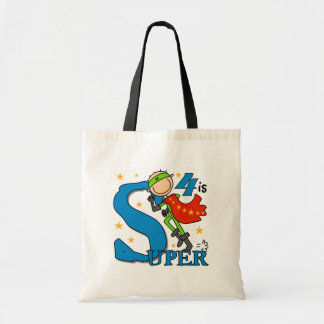 Superassistance Boy 4e födelsedagen Tshirts och Gi Tygkasse