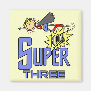 Superassistance Girl 3rd Birthday Tshirts and Gift Magnet