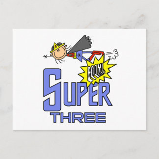 Superassistance Girl 3rd Birthday Tshirts and Gift Vykort