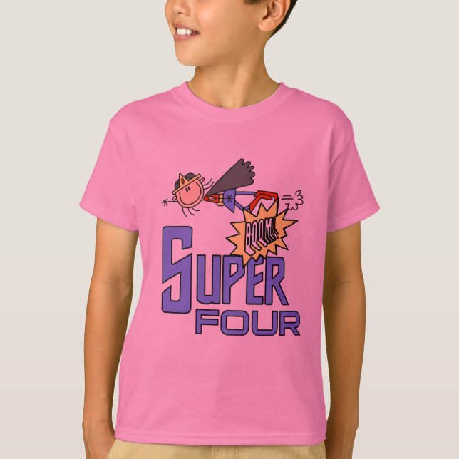 Superassistance Girl 4e födelsedagen Tshirts och G (Framsida)