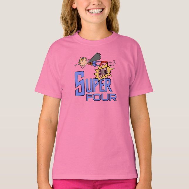 Superassistance Girl 4e födelsedagen Tshirts och G (Framsida)