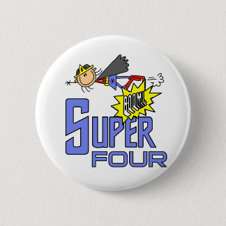 Superassistance Girl 4e födelsedagen Tshirts och G Knapp