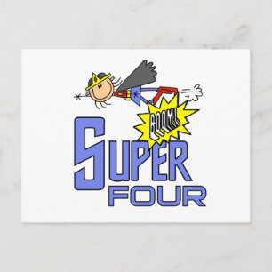 Superassistance Girl 4e födelsedagen Tshirts och G Vykort