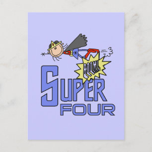 Superassistance Girl 4e födelsedagen Tshirts och G Vykort