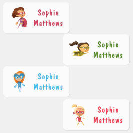 Superassistance Girl Anpassningsbar Personlig Namn Klistermärke