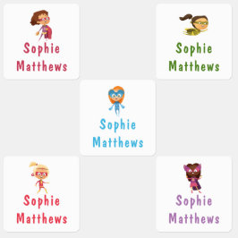 Superassistance Girl Anpassningsbar Personlig Namn Klistermärke