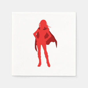 Superassistance Girl Character Party Pappersservett