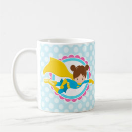 Superassistance Girl - Cute Flies Hero in Cape Kaffemugg