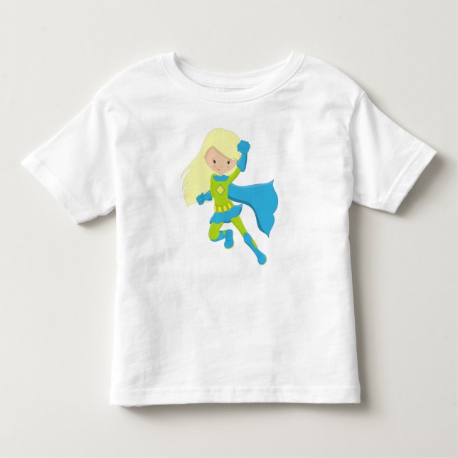 Superassistance Girl, Cute Girl, Blonde Hair, Blue T Shirt (Framsida)