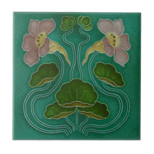 Superb Art nouveau Gibbons Hinton Kakelplatta