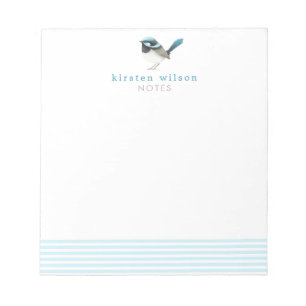 Superb Fairy Wren - Cute Blue Bird Personlig Anteckningsblock