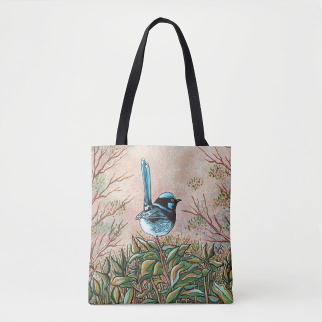 Superb Fairy Wren Tote Tygkasse (Framsida)