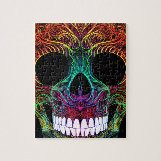 Superb sockerSkalle Diameter De Los Muertos Godis Pussel (Vertikal)