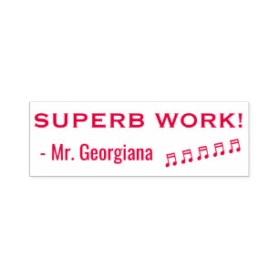 "SUPERB WORK!" Bekräftelse Rubber Frimärke Självfärgande Stämpel
