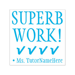 "SUPERB WORK!" Tilldelsmärkning Rubber Frimärke Självfärgande Stämpel