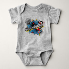 SuperBABY-tecknadens superhjälte, kroppsdräkt GRÅT T-shirt