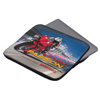 Superbike Racing Maximal Passion Biker Grafik 13“ Laptop Fodral