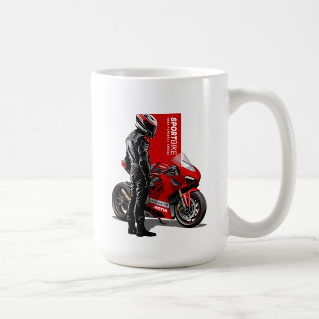 Superbike Racing Maximal Passion Biker Grafik #15 Kaffemugg (Höger)