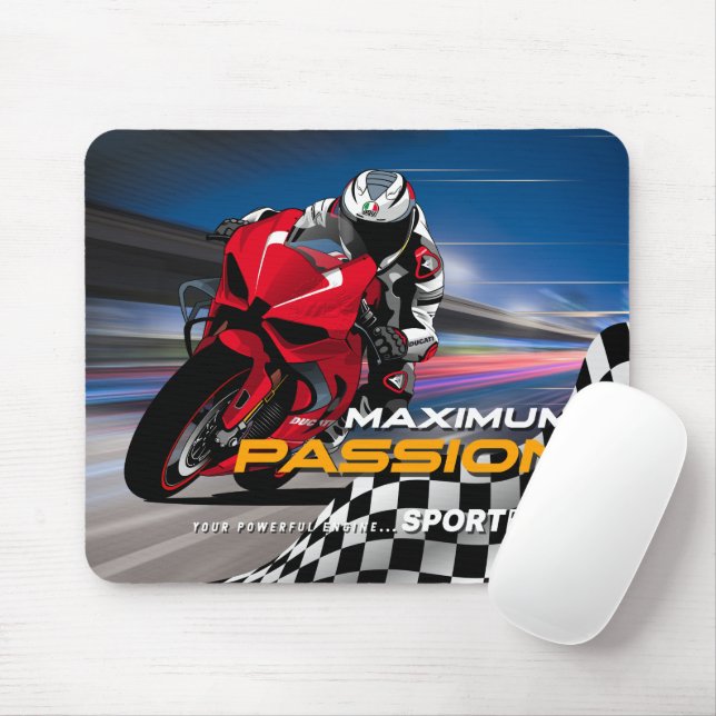 Superbike Racing Maximal Passion Biker-grafik Musmatta (Med mus)