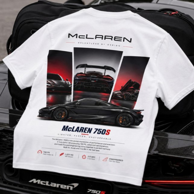 Superbil Grafisk T-shirt  (McLaren 750S Supercar )
