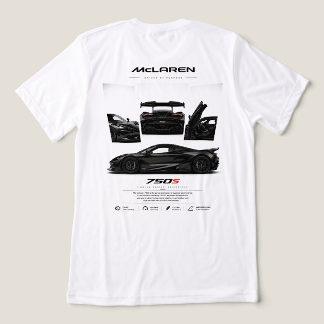 Superbil Grafiskt Tryck T Shirt (Design Baksida)