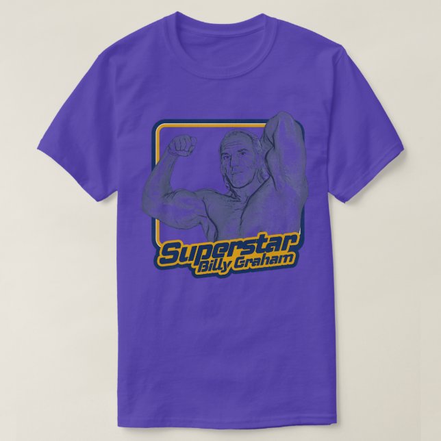 SuperBilly Graham Retro Pro Wrestler T Shirt (Design framsida)