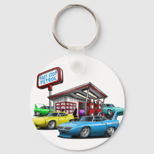Superbird bensinstation 1970 nyckelring
