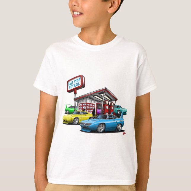 Superbird bensinstation 1970 tee shirt (Framsida)
