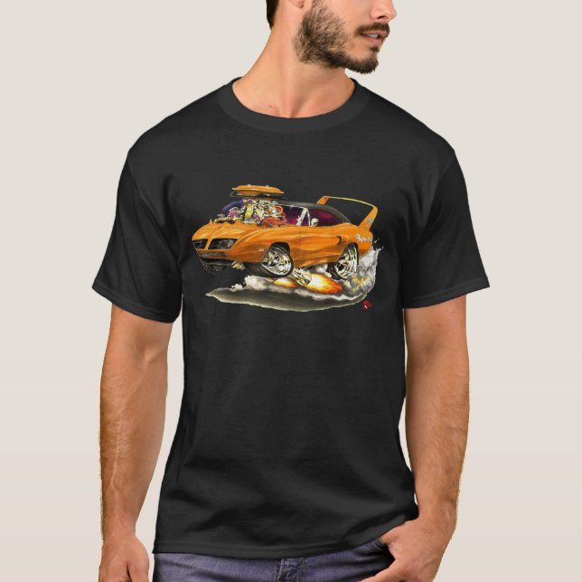 Superbird orangebil 1970 tee (Framsida)