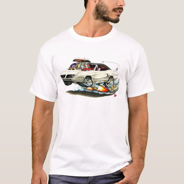 Superbird vitbil 1970 tee shirt (Framsida)