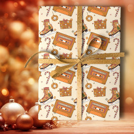 Superblomster Retro Julglädje Presentpapper
