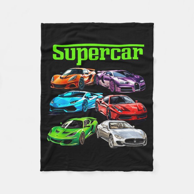 Supercar Cool Car Guy Srts Racing Fan Graphic Men  Fleecefilt (Framsidan)