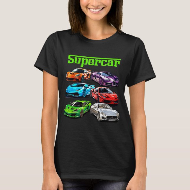 Supercar Cool Car Guy Srts Racing Fan Graphic Men  T Shirt (Framsida)