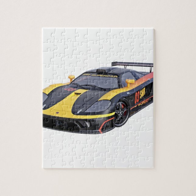 Supercar i Black and Gult Pussel (Vertikal)