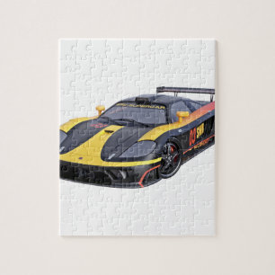 Supercar i svart och gult pussel