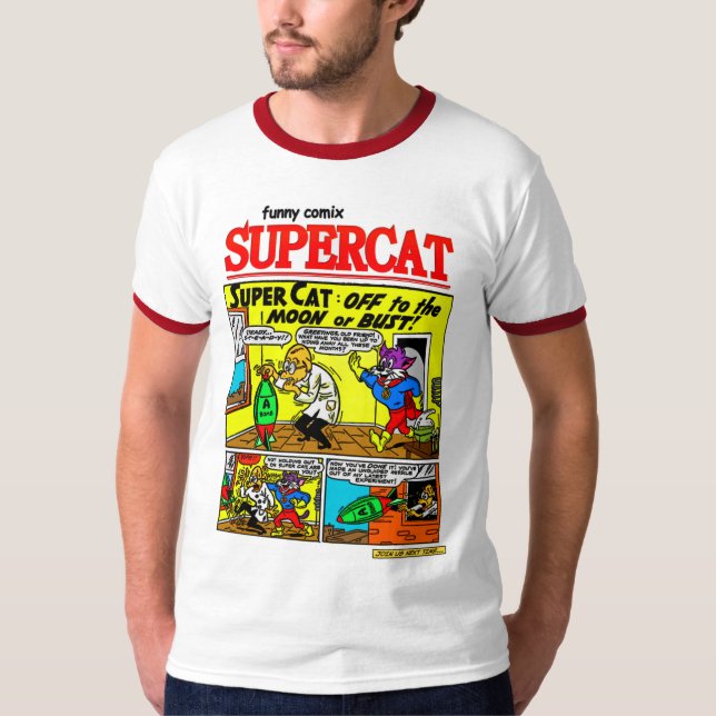 SuperCat-Tecknad T-Shirt (Framsida)