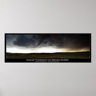 Supercell över Nebraska Sandhills Poster