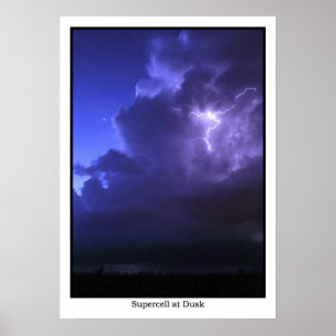 Supercell på skymningen poster