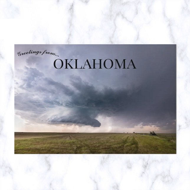 Supercell Thunderstorm över en Oklahoma Prairie Vykort (Skapare uppladdad)