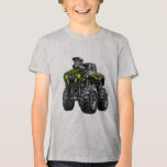 Supercharged Snake-Eye Monster Truck T Shirt<br><div class="desc">Unleash serious attitude with this supercharged snake-inspired monster truck design. Featuring an aggressive lifted truck body, massive off-road tires, and a powerful exposed V8 engine, this illustration blends classic muscle styling with a venomous reptile theme. Glowing snake-eye headlights, bold fang details, and sleek scale accents give the truck a fierce...</div>