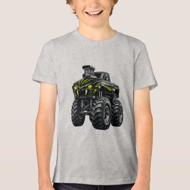 Supercharged Snake-Eye Monster Truck T Shirt (Framsida)