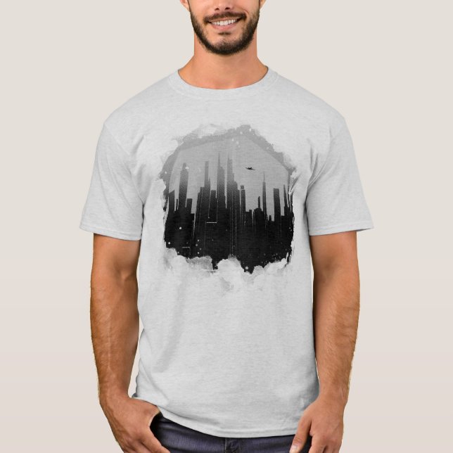 SuperCity Lansdcape BW T Shirt (Framsida)