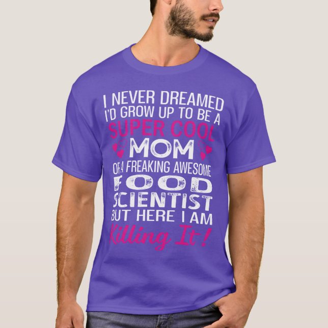 Supercool mamma till en fantastisk mat retro t shirt (Framsida)