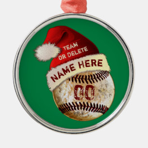 Supercoola basebollspelare Ornament, Personlig Julgransprydnad Metall