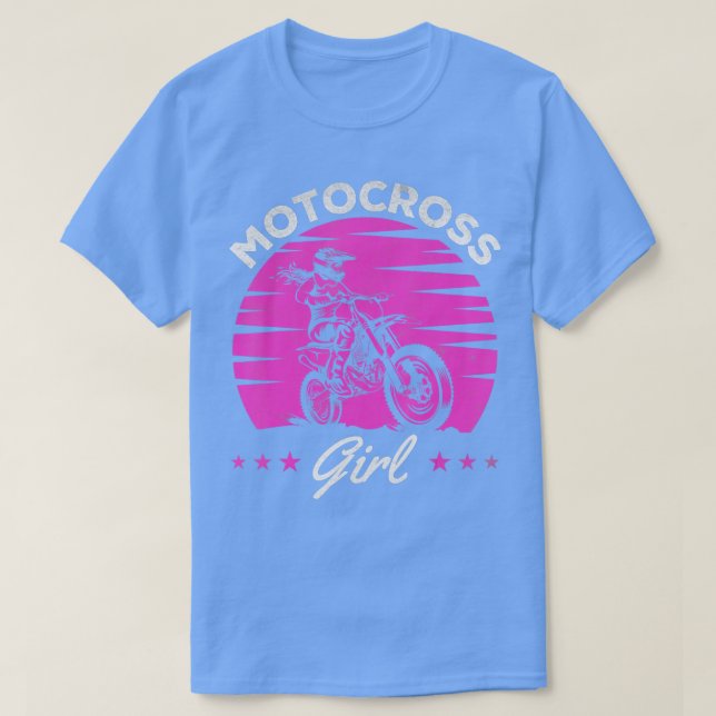 Supercross Girl Dirtcycle Girl Enduro OffRoad Moto T Shirt (Design framsida)