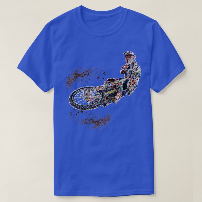 Supercross Motocross Enduro FMX Brap Dirt Bike Rid T Shirt (Design framsida)