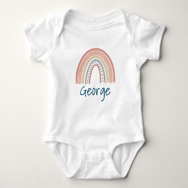 Supercute Boho regnbåge Baby Bodysuit T Shirt (Framsida)