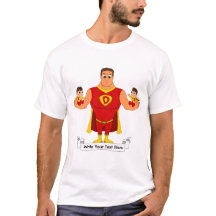 Superdad med twillingar - tecknad