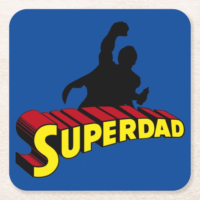 Superdad Underlägg Papper Kvadrat (Framsidan)