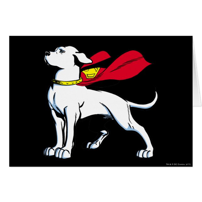 Superdog Krypto Hälsningskort (Framsidan Horizontal)
